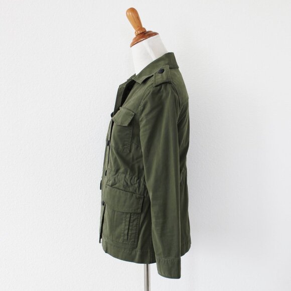 NEW Banana Republic Olive Green Twill Army Military Cargo Utility Jacket, XXSP - Picture 6 of 14